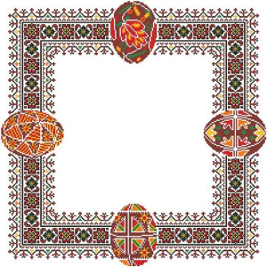 Набір для вишивки нитками Барвиста Вишиванка Великодня скатертина 75х75 (ТР254пБ5252i)