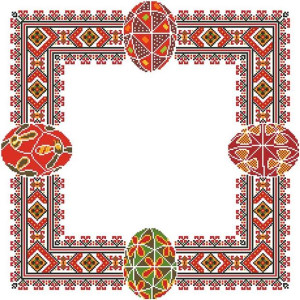 Набір для вишивки нитками Барвиста Вишиванка Великодня скатертина 75х75 (ТР262пБ5252i)