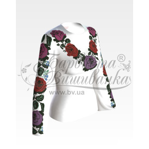 Набір ниток DMC для вишивки хрестиком до заготовки жіночої блузки – вишиванки Борщівська. Троянди БЖ061пБннннh