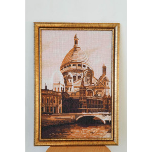 Картина вишита бісером Барвиста Вишиванка  Найкрасивіша Базиліка Франції (сепія) 47х68 (МТ010ан4161)