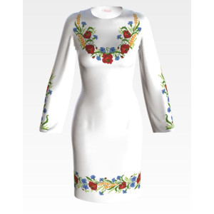 Набір ниток DMC для вишивки хрестиком до заготовки жіночої сукні – вишиванки Польові квіти ПЛ024пБннннh