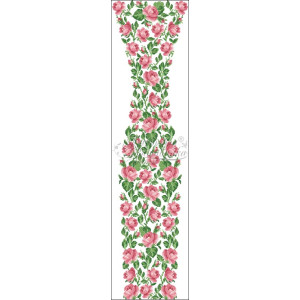 Набір ниток DMC для вишивки хрестиком до заготовки жіночої сукні – вишиванки Ніжні троянди ПЛ168пБннннh