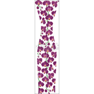 Набір ниток DMC для вишивки хрестиком до заготовки жіночої сукні – вишиванки Орхідеї кольору фуксії ПЛ182пБннннh