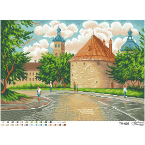 Схема картини Вулицями старого міста для вишивки бісером на тканині (ТМ005пн6143)