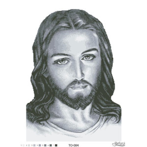 Схема картини Ісус сірий для вишивки бісером на тканині (ТО004пн4560)