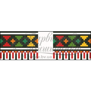 Набір для вишивки нитками Барвиста Вишиванка Рушничок для Весільних букетів та декору 10х25 (ТР086пн1025i)