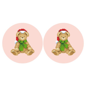 Непошиті новорічні іграшки для вишивки бісером і нитками на габардині. Різдвяний настрій (ТР742пн3718)