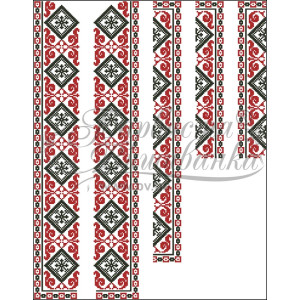 Набір ниток DMC для вишивки хрестиком до заготовки чоловічої вставки для сорочки – вишиванки Елегантна (ВЧ018пБннннh)