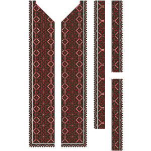 Набір ниток DMC для вишивки хрестиком до заготовки чоловічої вставки для сорочки – вишиванки Мамине благословення (ВЧ066пБннннh)