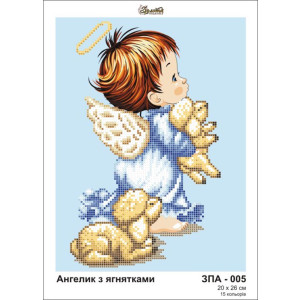 Набір бісеру Preciosa для вишивки бісером до схеми для вишивання ЗПА-005 Ангелик голубий (ЗА005ан2026b)