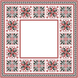 Схема Український орнамент для вишивки бісером і нитками на тканині (ТР046пБ5050)