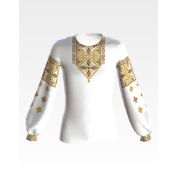 Пошита дитяча блузка-вишиванка Жито для вишивки бісером і нитками (БД039кБ3801)
