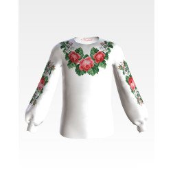 Набір ниток DMC для вишивки хрестиком до заготовки дитячої блузки – вишиванки на 1-3 років Свіжість троянд (БД061кБ28ннh)