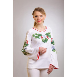 Пошита жіночої блузка-вишиванка Цвіт калини для вишивки бісером і нитками (БЖ016шБ4802)