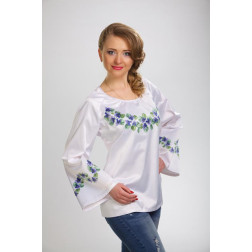 Пошита жіночої блузка-вишиванка Незабудки для вишивки бісером і нитками (БЖ025кБ5602)