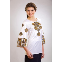 Пошита жіночої блузка-вишиванка Кучерява безмежність для вишивки бісером і нитками (БЖ033кБ4402)