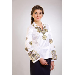 Пошита жіночої блузка-вишиванка Кучерява безмежність для вишивки бісером і нитками (БЖ033кБ4600)