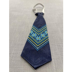 Краватка для хлопчиків вишитий машинною вишивкою хрестиком ХК008пУ0725_054
