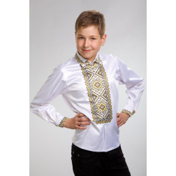 Пошита дитяча сорочка-вишиванка Кучерява безмежність для вишивки бісером і нитками (СД001кБ3603)