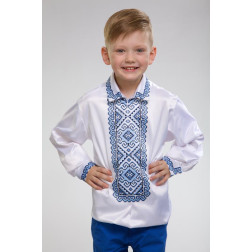 Пошита дитяча сорочка-вишиванка Кучерява безмежність для вишивки бісером і нитками (СД002кБ3403)