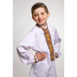 Пошита дитяча сорочка-вишиванка Прикарпаття. Оберіг для вишивки бісером і нитками (СД003шБ4001)