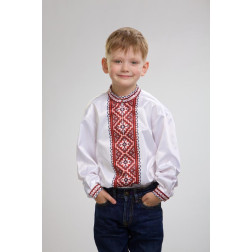 Пошита дитяча сорочка-вишиванка Старовинний орнамент для вишивки бісером і нитками (СД008кБ3601)