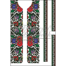 Набір ниток DMC для вишивки хрестиком до заготовки дитячої сорочки – вишиванки на 1-3 років Борщівська сучасна СД033пБ28ннh