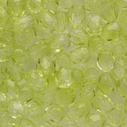 Fire Polish 3mm (loose) : Crystal/Lt. Olivine (FP1-03-50231-1)