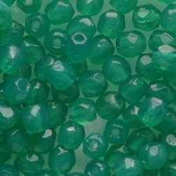 Fire Polish 3mm (loose) : Alabaster Malachite Green (FP1-03-52060-1)