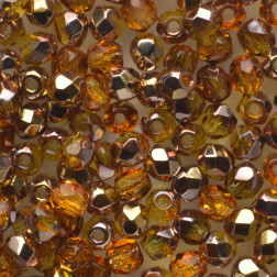 Fire Polish 3mm (loose) : Copper - Topaz (FP1-03-C10060-1)