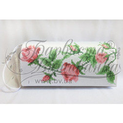 Набір бісеру Preciosa для вишивки бісером до заготовки пошитого клатча Тендітні троянди (КЛ017пБ1301b)