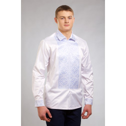 Пошита чоловіча сорочка-вишиванка Ніжність для вишивки бісером і нитками (СЧ027кБ4807)