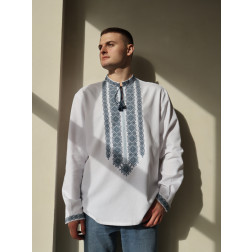 Купон сорочки-вишиванки вишитий вручну хрестиком (ЧС553дБнн05)