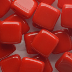 CzechMates Tile Bead 6mm(loose)  : Opaque - Red PB306-66-93200-1