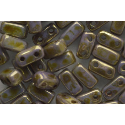 CzechMates Bricks 3/6mm : Luster Marble Lt. Green PB313-36-65435AL-1