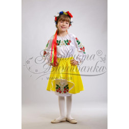 Набір бісеру Preciosa для вишивки бісером до заготовки дитячого плаття – вишиванки на 9-12 років Сунички ПД001пБ40ннb