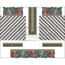 Набір бісеру Preciosa для вишивки бісером до заготовки дитячого плаття – вишиванки на 9-12 років Борщівські візерунки (ПД064пБ40ннb)