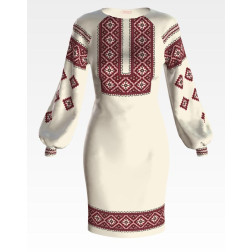 Заготовка жіночого плаття Старовинний орнамент для вишивки бісером (ПЛ068кБнннн)