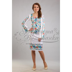 Набір ниток DMC для вишивки хрестиком до заготовки жіночої сукні – вишиванки Буковинська сучасна ПЛ097пБннннh