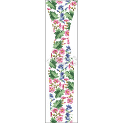 Набір бісеру Preciosa для вишивки бісером до заготовки жіночої сукні – вишиванки Цвіт шипшини, дзвіночки (ПЛ184пБннннb)