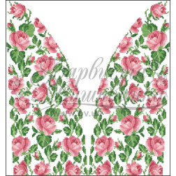 Набір ниток DMC для вишивки хрестиком до заготовки жіночої спідниці – вишиванки Ніжні троянди СЖ168пБннннh