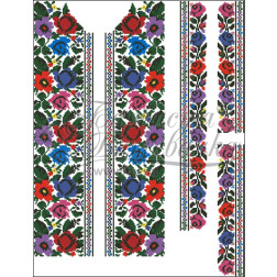 Набір ниток DMC для вишивки хрестиком до заготовки чоловічої сорочки – вишиванки Борщівська (СЧ057пБннннh)