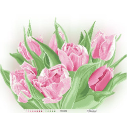 Набір бісеру Preciosa для вишивки бісером до схеми для вишивання Рожеве сяйво тюльпанів (ТК041пн7858b)