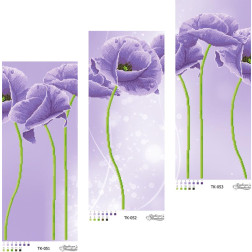 Набір для вишивки бісером Барвиста Вишиванка Триптих бузкова фантазія 72х58 (ТК057пн7278k)