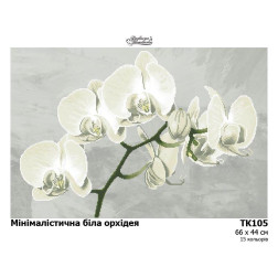 Схема картини Мінімалістична біла орхідея для вишивки бісером на габардині (ТК105пн6644)