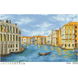 Набір для вишивки бісером Барвиста Вишиванка Місто на воді (Венеція, Італія) 68х42 (ТМ021пн6842k)