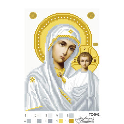 Набір бісеру Preciosa для вишивки бісером до схеми для вишивання Казанська Ікона Божої Матері (ТО041пн1622b)