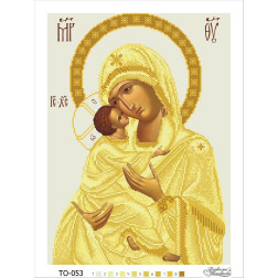 Набір для вишивки бісером Барвиста Вишиванка Володимирівська Ікона Божої Матері 32х43 (ТО053пн3243k)