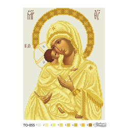 Набір для вишивки бісером Барвиста Вишиванка Володимирівська Ікона Божої Матері 23х32 (ТО055пн2332k)