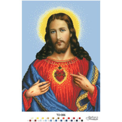 Набір бісеру Preciosa для вишивки бісером до схеми для вишивання Ікона Відкрите Серце Ісуса (ТО086пн3143b)